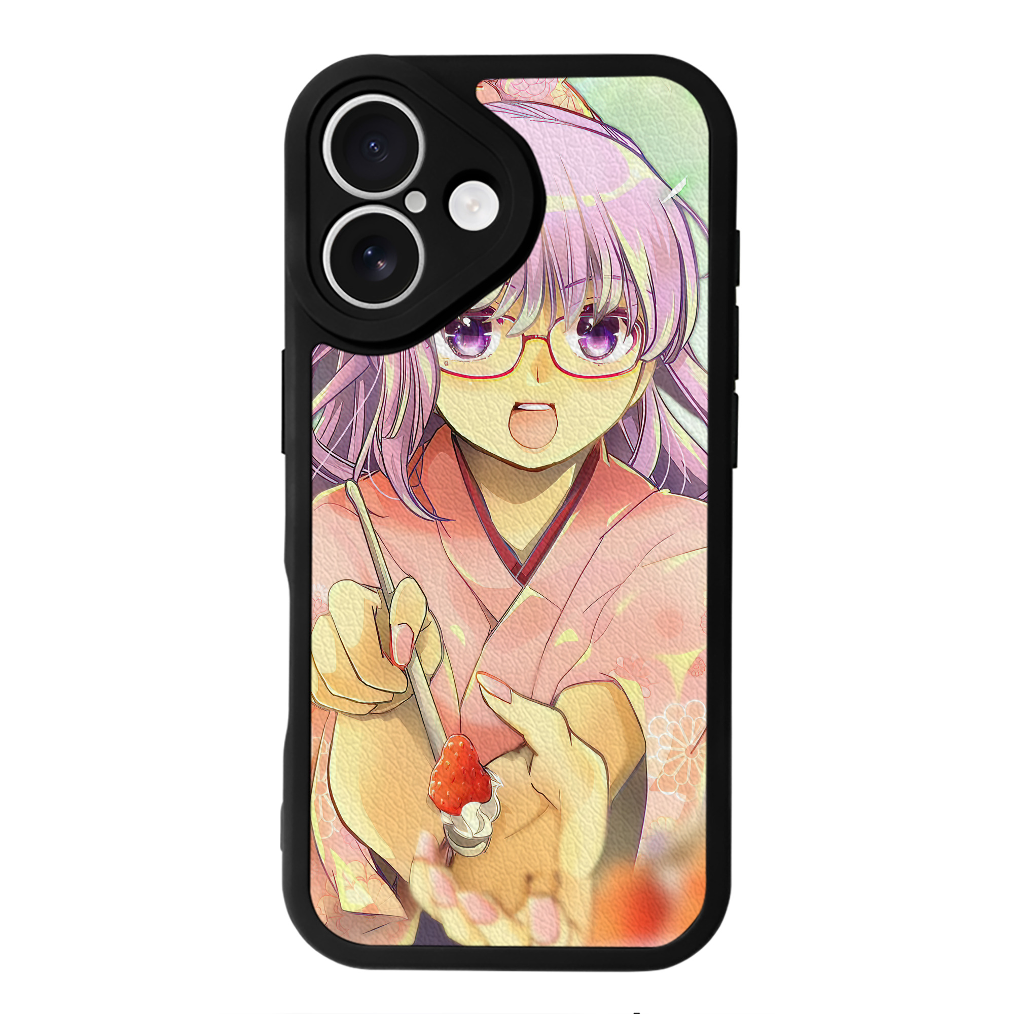 （画像用） ぎんたま 坂田銀時（さかたぎんとき） 神楽 志村新八（しむら しんぱち） GINTAMA Sakata Gintoki Kagura Shimura Shinpachi 【iPhone 16シリーズ対応】シリコンスマホケース（レザー調） 材質：シリコン